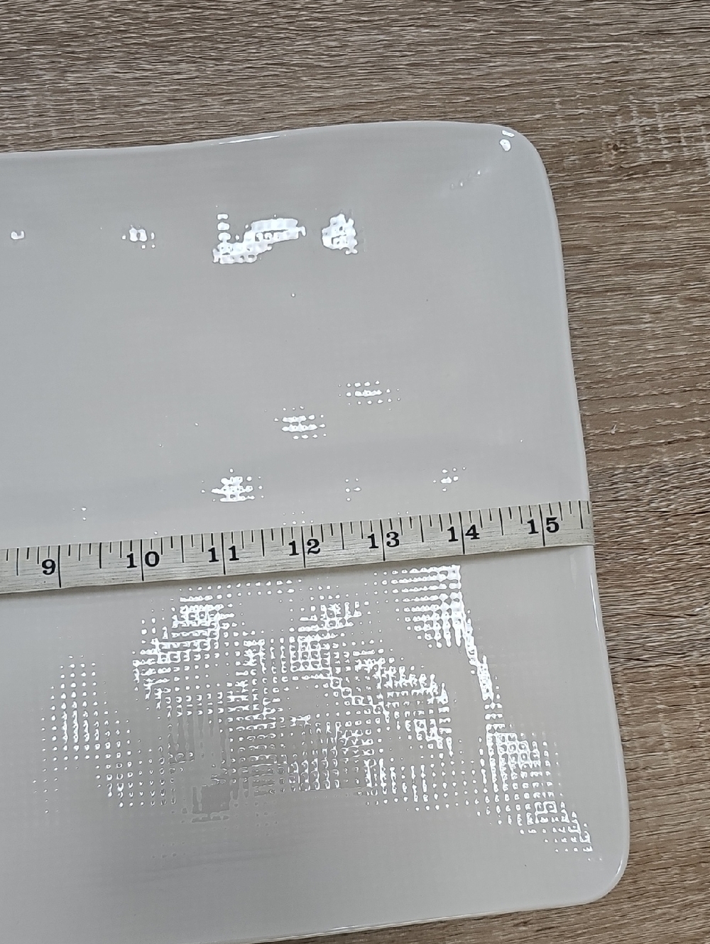 White Rectangular Ceramic Platter - Picture 3 of 4